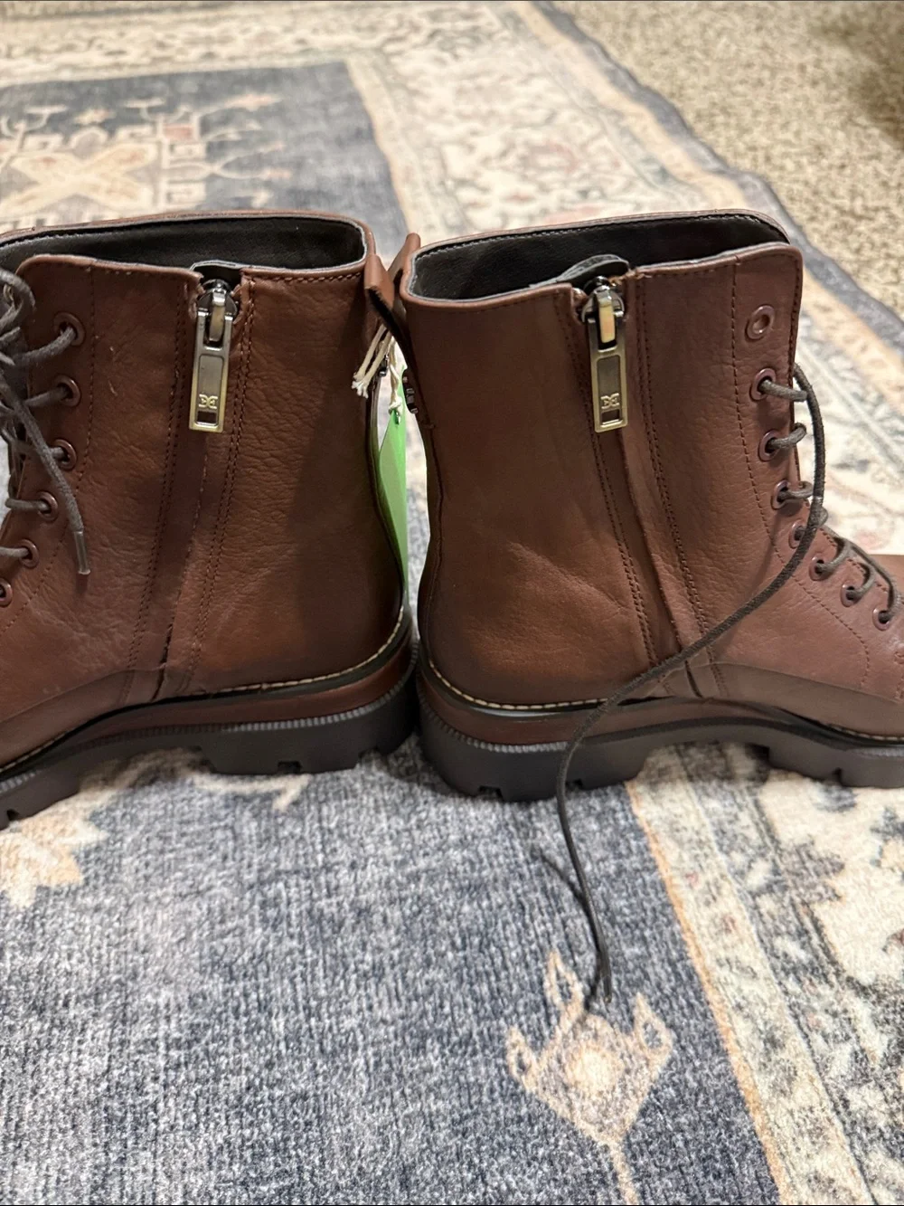 Sam Edelman Garret Men's Dark Brown Lace-Up Combat Boots